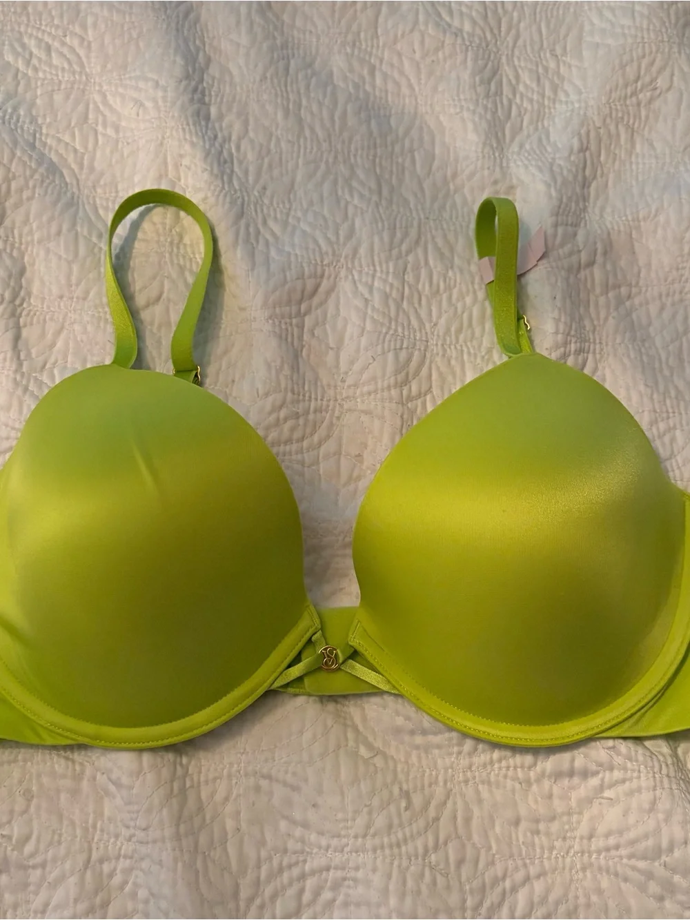 NWT Victorias Secret Lightly Lined Underwire Bra in Lime Green sz 36D